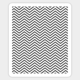 Simple Gray and White Chevron Pattern Sticker